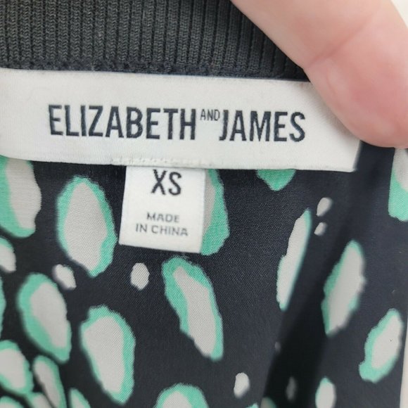 Elizabeth and James Leslie Blouse Silk Long Sleeve Asymetrical Women's XS - Picture 7 of 8